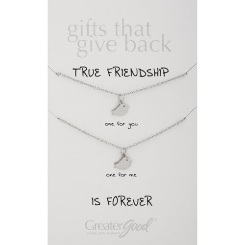 Baby Bird Friends Pewter Necklaces - Set of 2